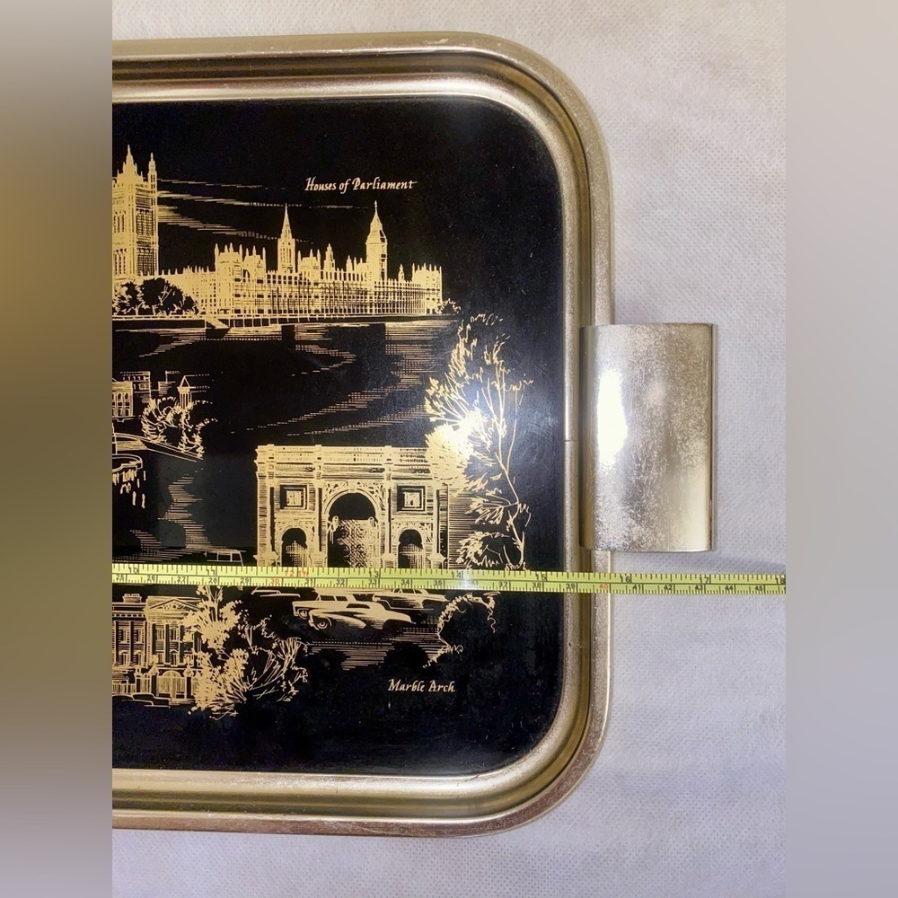 Elegant Gold and Black Decorative Tray. Made in England 🏴󠁧󠁢󠁥󠁮󠁧󠁿 - Picture 6 of 7